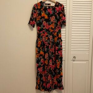 Just Female Vibrant Floral Jumpsuit Dress